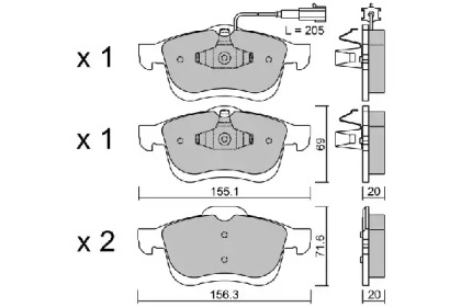 Комплект тормозных колодок AISIN BPFI-1027